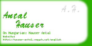 antal hauser business card